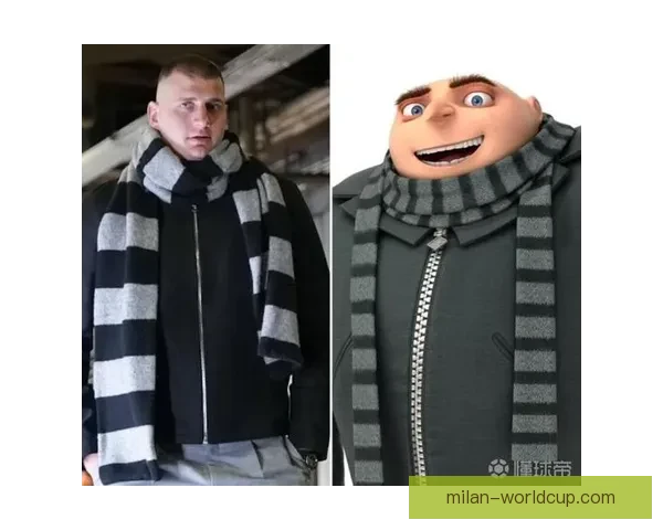 约基奇赛后穿小黄人拖鞋接受采访 曾化身格鲁角色展现幽默风采